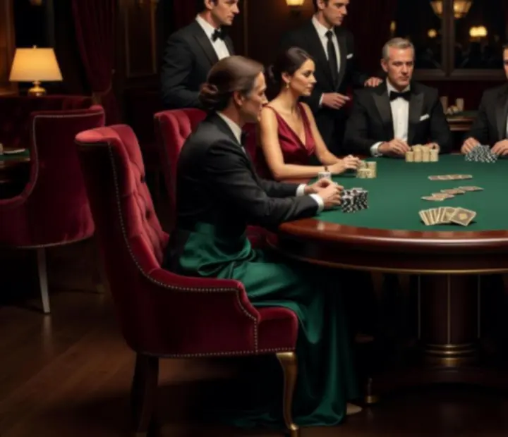 Ekskluzywny wieczór pokerowy w eleganckim wnętrzu restauracji