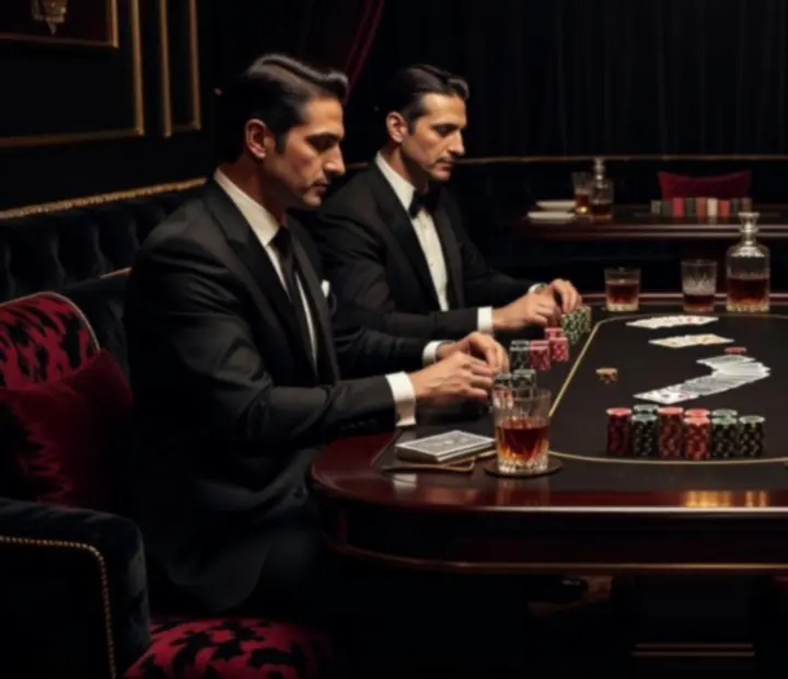 Luksusowy stół pokerowy przygotowany na wieczorny executive night w eleganckim lokalu